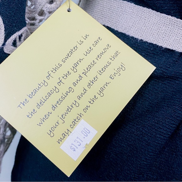 Anthro Style CURIO at Faena Bazaar Women's Lace Flared Boho Sleeve Wrap Sweater - Picture 12 of 14